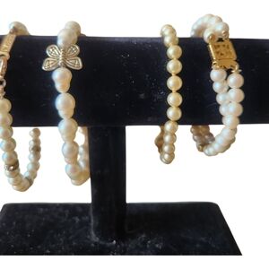 VTG Lot Of 4 Bracelets Silver & Gold Tone 1 Is Napier